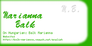 marianna balk business card